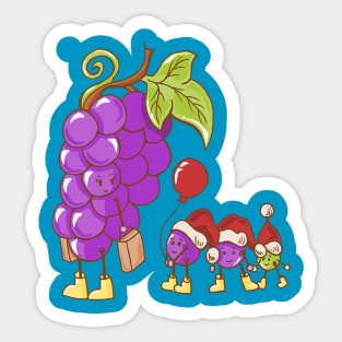 Grape Christmas shopping Sticker